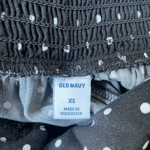 Old Navy Sz XS Spaghetti Strap Black / White Polka Dot Jumpsuit - Picture 7 of 8